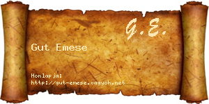 Gut Emese névjegykártya